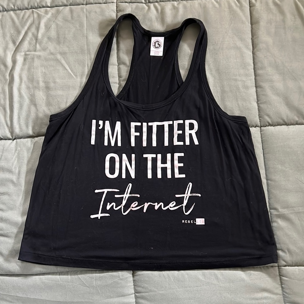“I’m fitter on the internet” Rebellia crop top